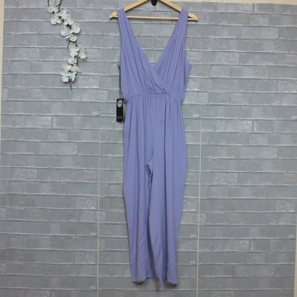 Privacy Please Neptune Blue Gansel Crop Jumpsuit S - Picture 4 of 6